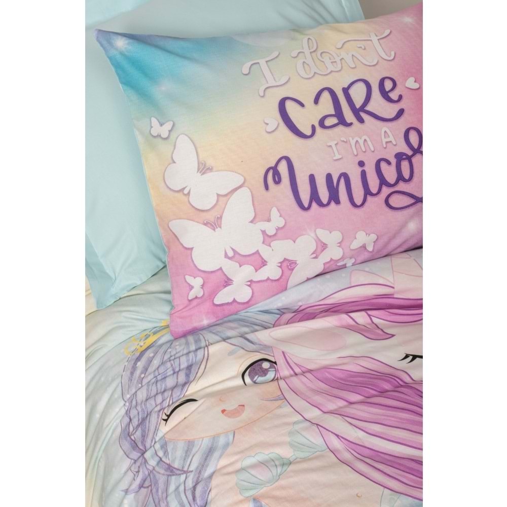 Cotton Box Rf Junior -Sirena Mint- Lastikli Çarşaflı Tek Kişilik Nevresim Takımı
