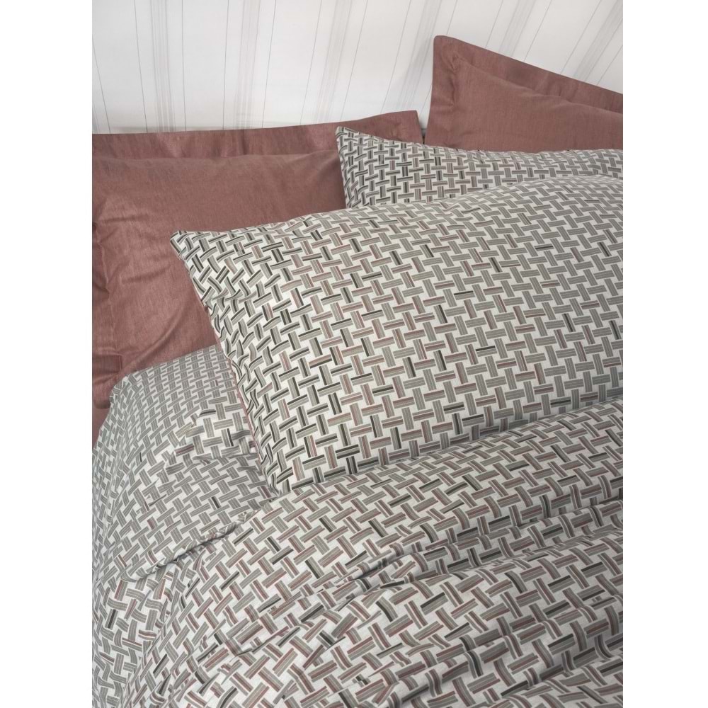 Cotton Box Rf Petite -Mote Kiremit- Lastikli Çarşaflı Tek Kişilik Nevresim Takımı