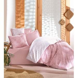 Cotton Box Rf Minimal -Best Pembe- Lastikli Çarşaflı Çift Kişilik Nevresim Takımı