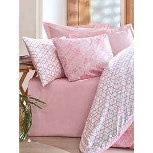 Cotton Box Rf Minimal -Best Pembe- Lastikli Çarşaflı Çift Kişilik Nevresim Takımı