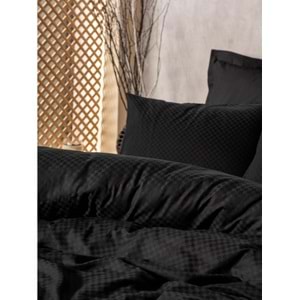 Cotton Box Rf Dual -Plaid Siyah- Çift Kişilik Nevresim Takımı