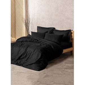 Cotton Box Rf Dual -Plaid Siyah- Çift Kişilik Nevresim Takımı