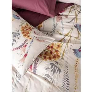 Cotton Box Rf Modeline -Flos Bordo- Çift Kişilik Nevresim Takımı