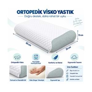 Rehome Visco Tombul Ortopedik Yastık (65x35x13cm)