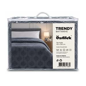 Özdilek Trendy Embos Tek Kişilik Battaniye (155x220)-Art Deco Atlantik Yeşil Yeni