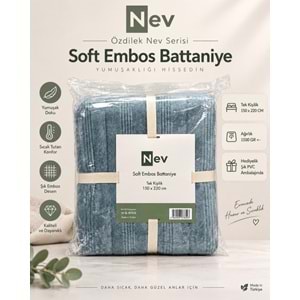Özdilek Nev Serisi Soft Embos Tek Kişilik Battaniye (150x220)