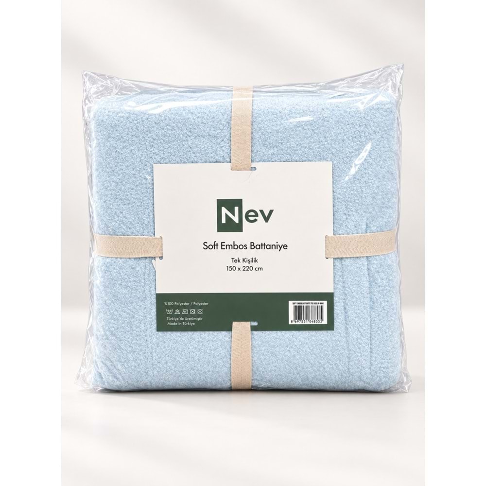 Özdilek Nev Serisi Soft Embos Tek Kişilik Battaniye (150x220)