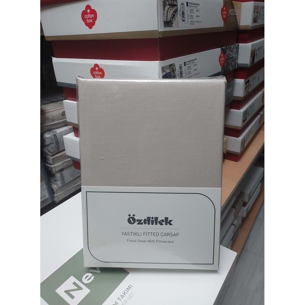 Özdilek Colourist Fitted Lastikli Tek Kişilik Battal Çarşaf Seti (120x200)-Kum Beji