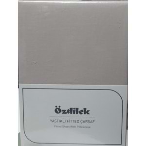 Özdilek Colourist Fitted Lastikli Tek Kişilik Battal Çarşaf Seti (120x200)-Kum Beji