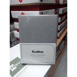 Özdilek Colourist Fitted Lastikli Tek Kişilik Battal Çarşaf Seti (120x200)-Silver Gri