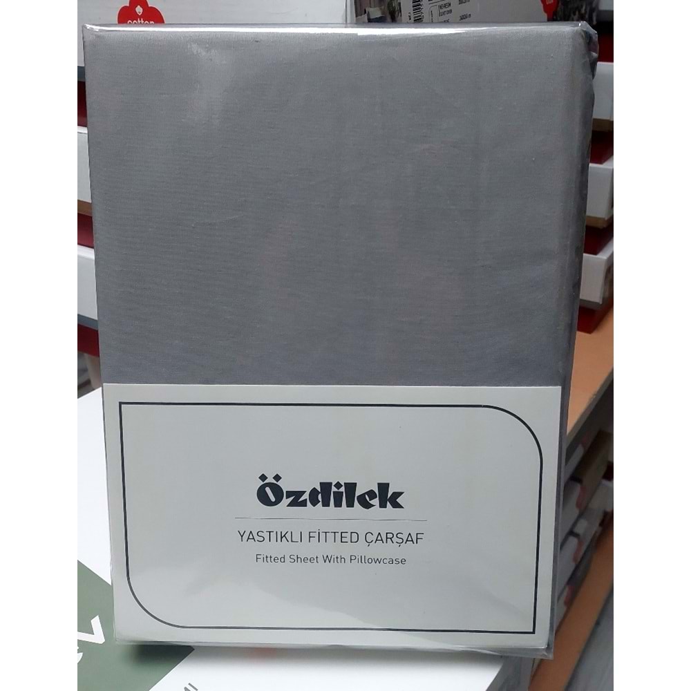 Özdilek Colourist Fitted Lastikli Tek Kişilik Battal Çarşaf Seti (120x200)-Silver Gri