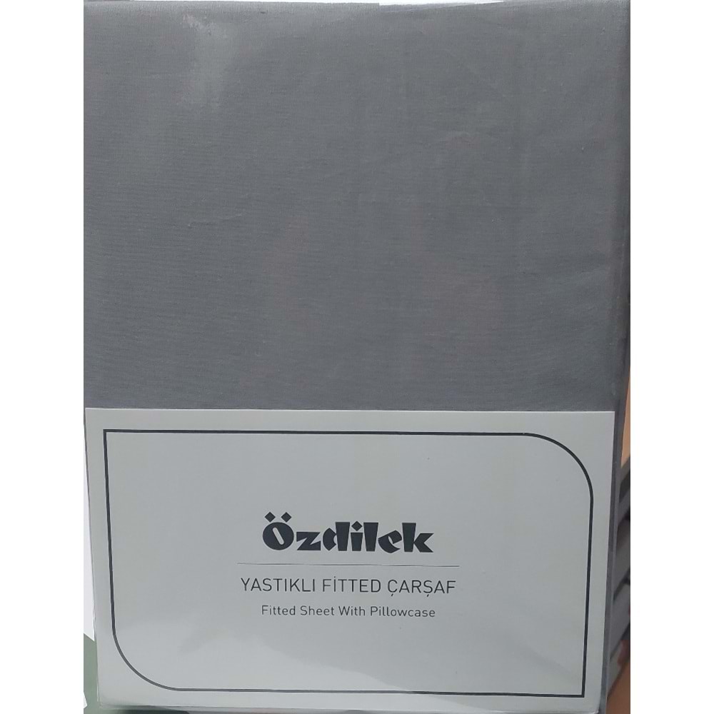 Özdilek Colourist Fitted Lastikli Tek Kişilik Battal Çarşaf Seti (120x200)-Silver Gri