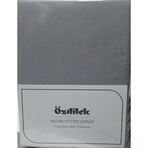 Özdilek Colourist Fitted Lastikli Battal Çift Kişilik Çarşaf Seti (180x200)-Silver Gri