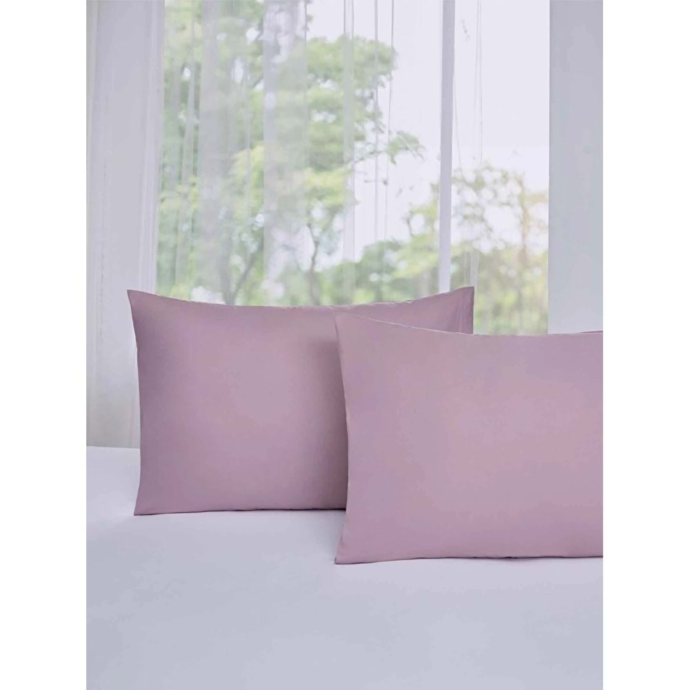 Özdilek Colourist Ranforce 2li Yastık Kılıfı (50x70)-Rose