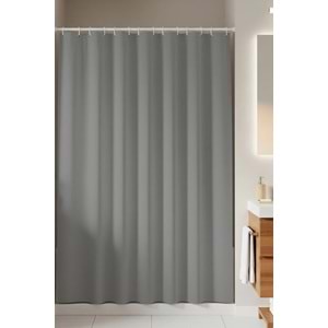 Jackline -Gri- Çift Kanatlı Banyo Duş Perdesi (2x110x200)