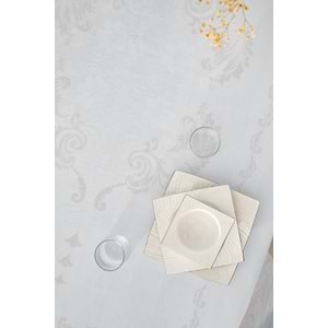 Jumbo Jakar Beyaz Sıvı Geçirmez Kumaş Pano 8-10-12 Kişilik Masa Örtüsü (160x220)
