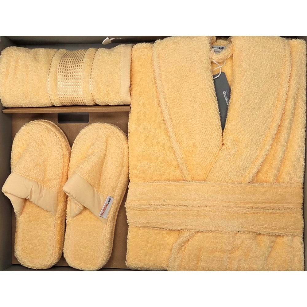 Özdilek Colourist B.Sarısı Kişisel Banyo Bornoz Seti (L Beden)