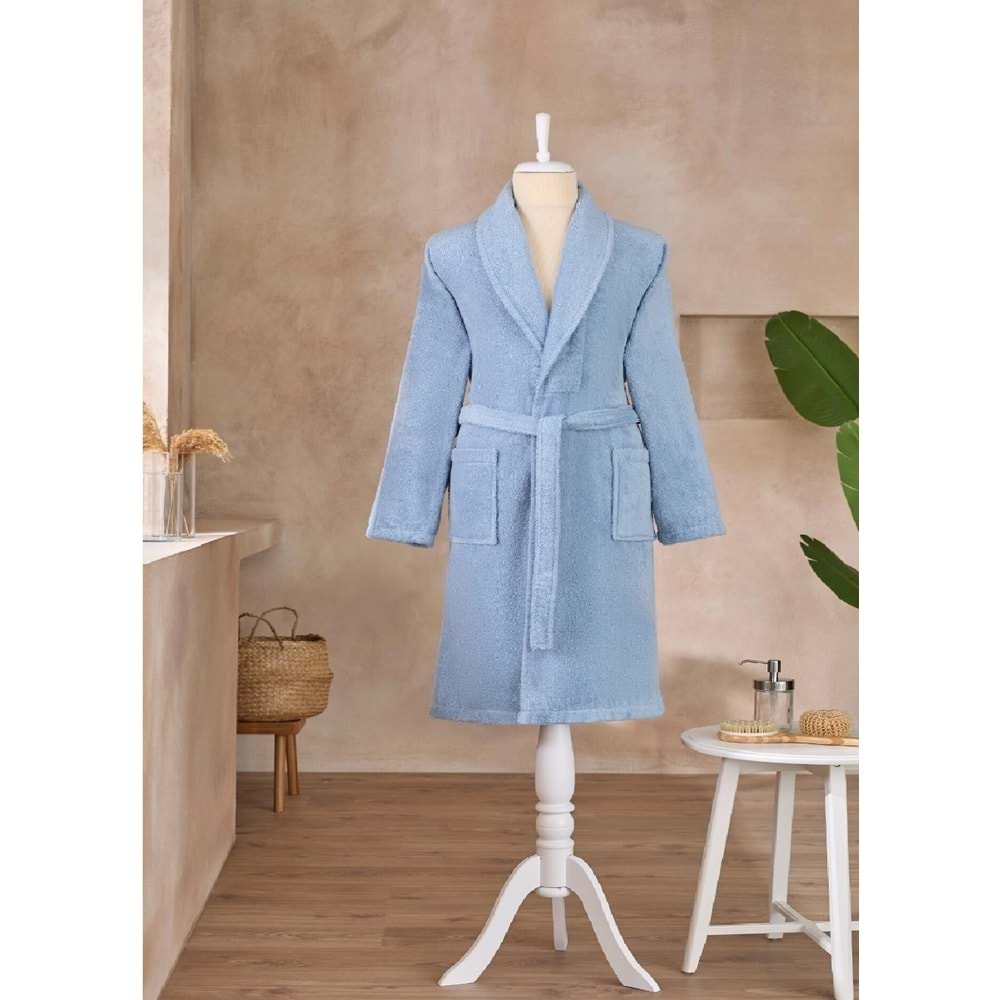 Özdilek Battal Boy Tek Bornoz Şalyaka-Classic Mavi (3XL Beden) Yeni