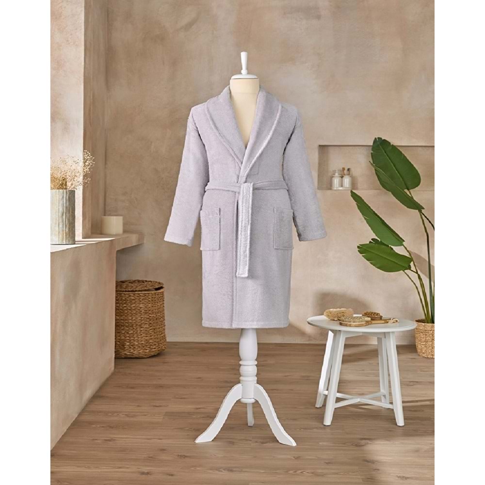Özdilek Battal Boy Tek Bornoz Şalyaka-Classic Gri (3XL Beden) Yeni