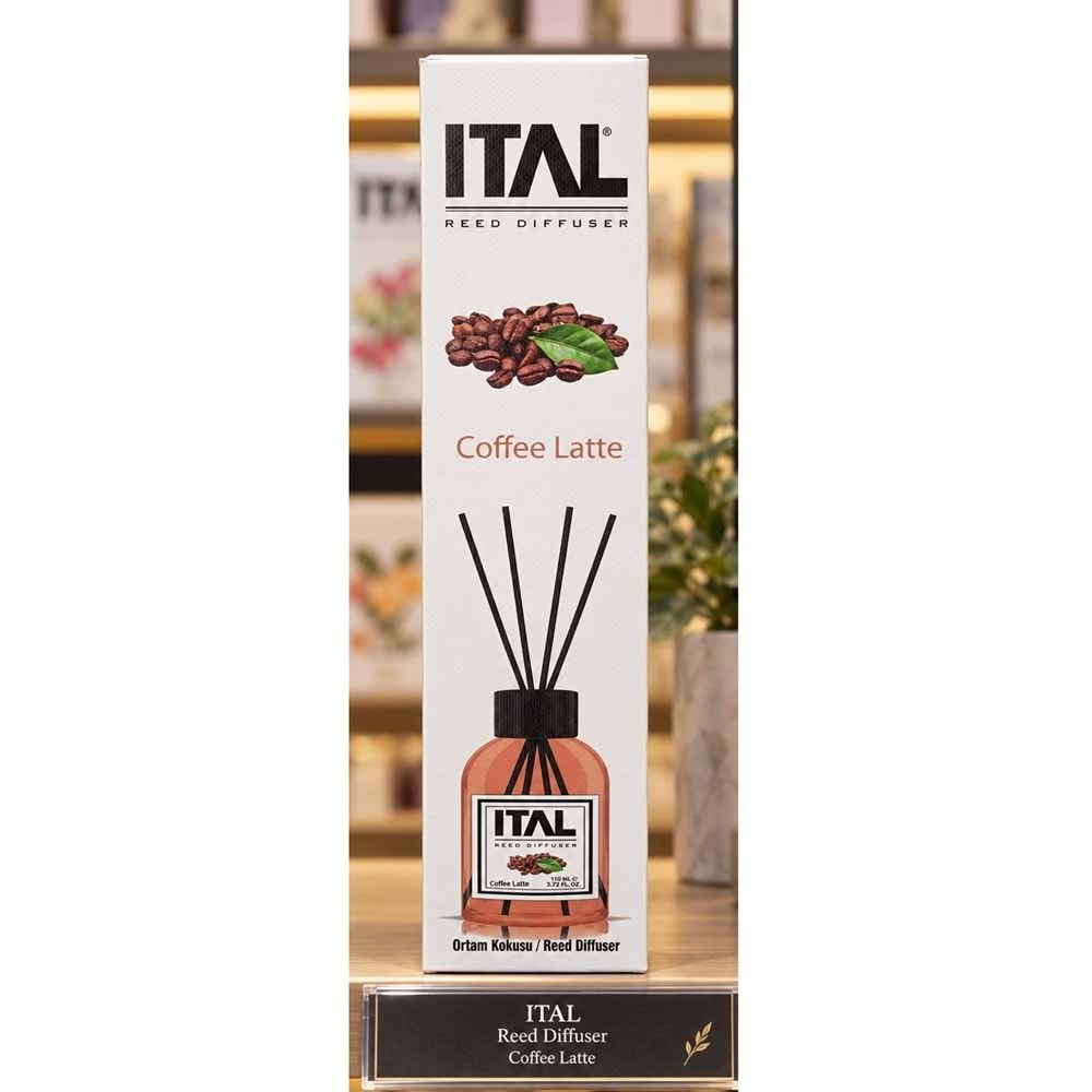 Ital Parfüm -Coffee Latte- Çubuklu Oda Kokusu (110ml)
