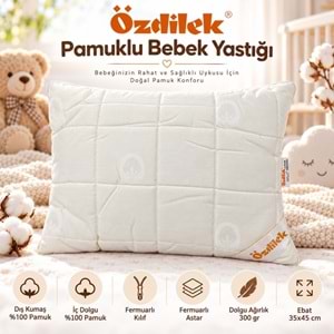 Özdilek Doğal %100 Pamuk Bebek Yastık (35x45)