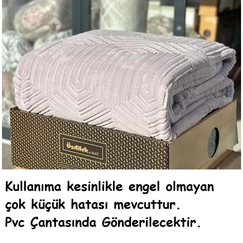Özdilek Prestige (Outlet) Kalın Embos Çift Kişilik Battaniye (220x240)-Meltem