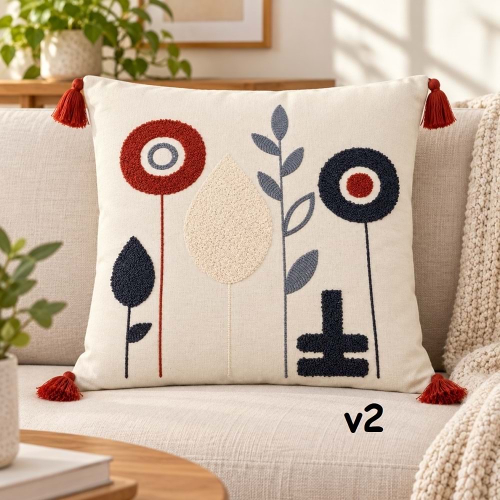 Punch Tufting Lüks Kırlent Kılıfı