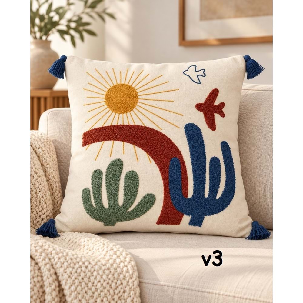 Punch Tufting Lüks Kırlent Kılıfı