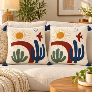 Punch 2li Tufting Lüks Kırlent Kılıfı