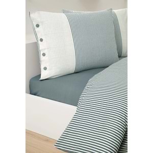 Özdilek Ranforce -Natural Line Mavi- Battal Boy (King Size) Çift Kişilik Nevresim Takımı