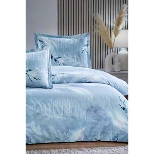 Özdilek Ranforce -Silver Snow Mavi- Battal Boy (King Size) Çift Kişilik Nevresim Takımı