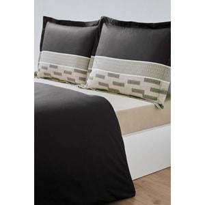 Özdilek Ranforce -Sculpted Siyah- Battal Boy (King Size) Çift Kişilik Nevresim Takımı