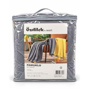 Özdilek Pamuklu Ponponlu Tek Kişilik Battaniye (150x200)-Fels Noix