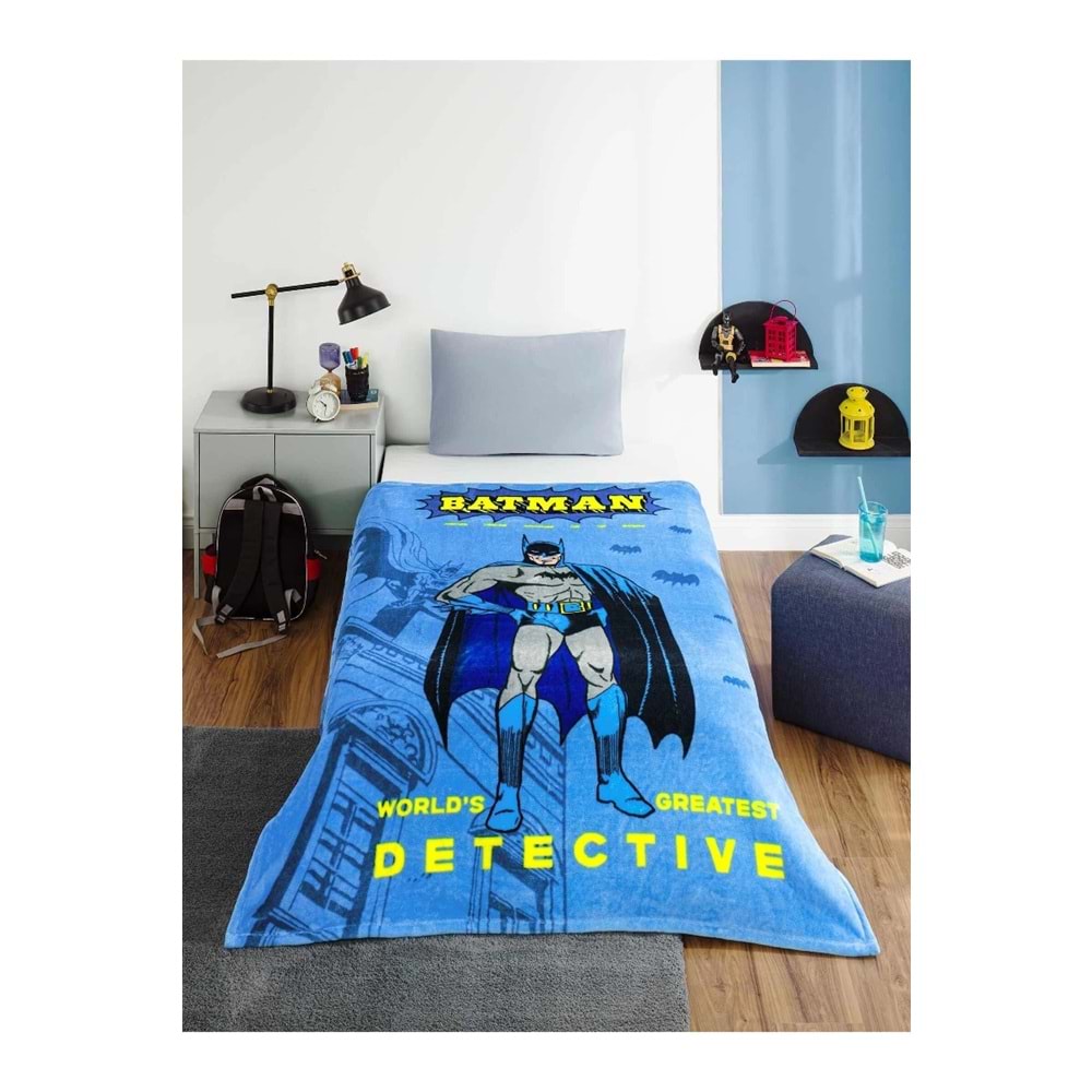 Özdilek Lisanslı -Batman Dedective- Tek Kişilik Çocuk Battaniye (150x200)