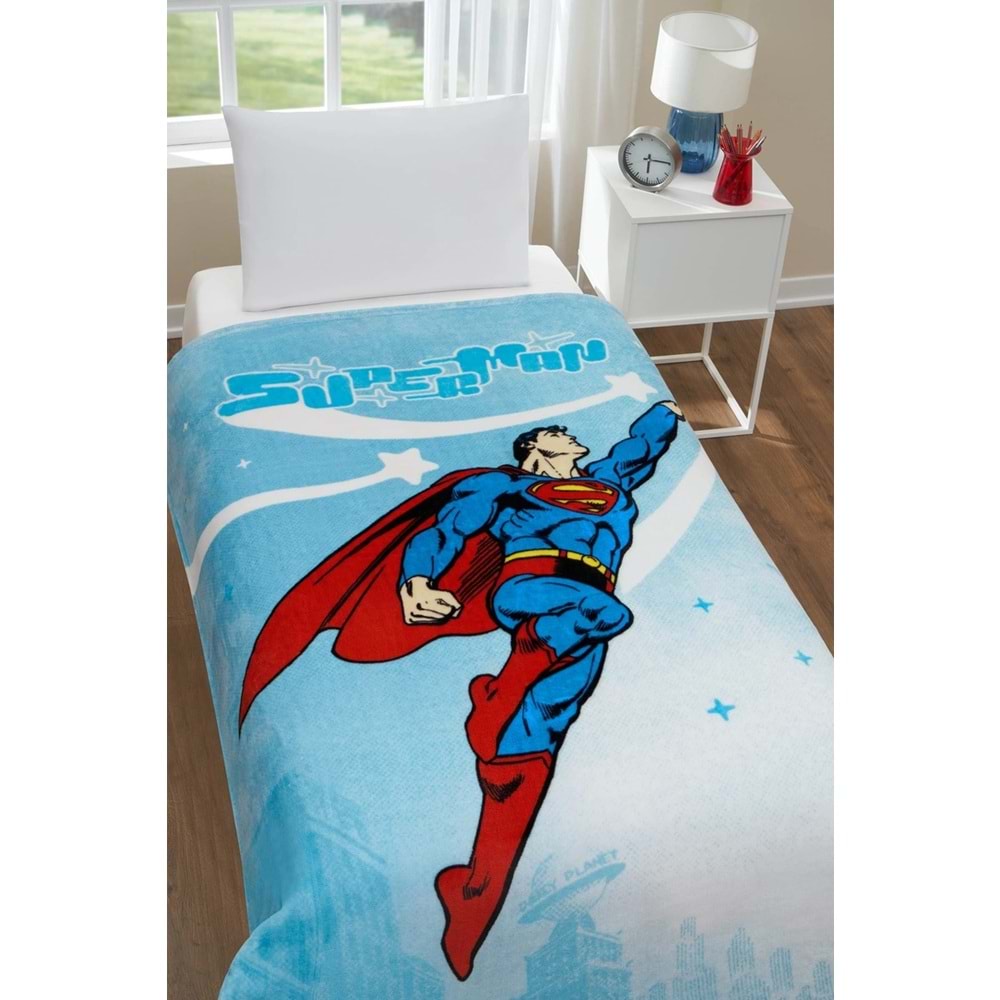 Özdilek Lisanslı -Superman Hero- Tek Kişilik Çocuk Battaniye (150x200)