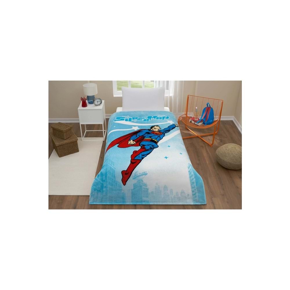 Özdilek Lisanslı -Superman Hero- Tek Kişilik Çocuk Battaniye (150x200)