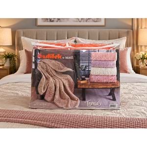 Özdilek Trendy Embos Çift Kişilik Battaniye (220x240)-Kiremit