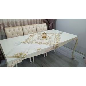 fransız organize ipek Vitrin seti boncuklu model 2 16 parça Gold