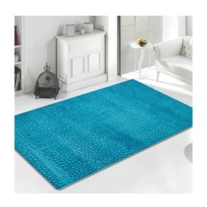 Döpland 3D Firuze Dekoratif Halı 100x150 - Ördek Mavisi