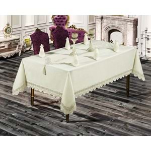 Essen Home Lüks Linen Masa Örtüsü (160x220)-Carmen Pudra